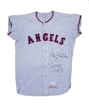 1967 Jay Johnstone Game Used & Signed California Angels Road Jersey (MEARS A9)